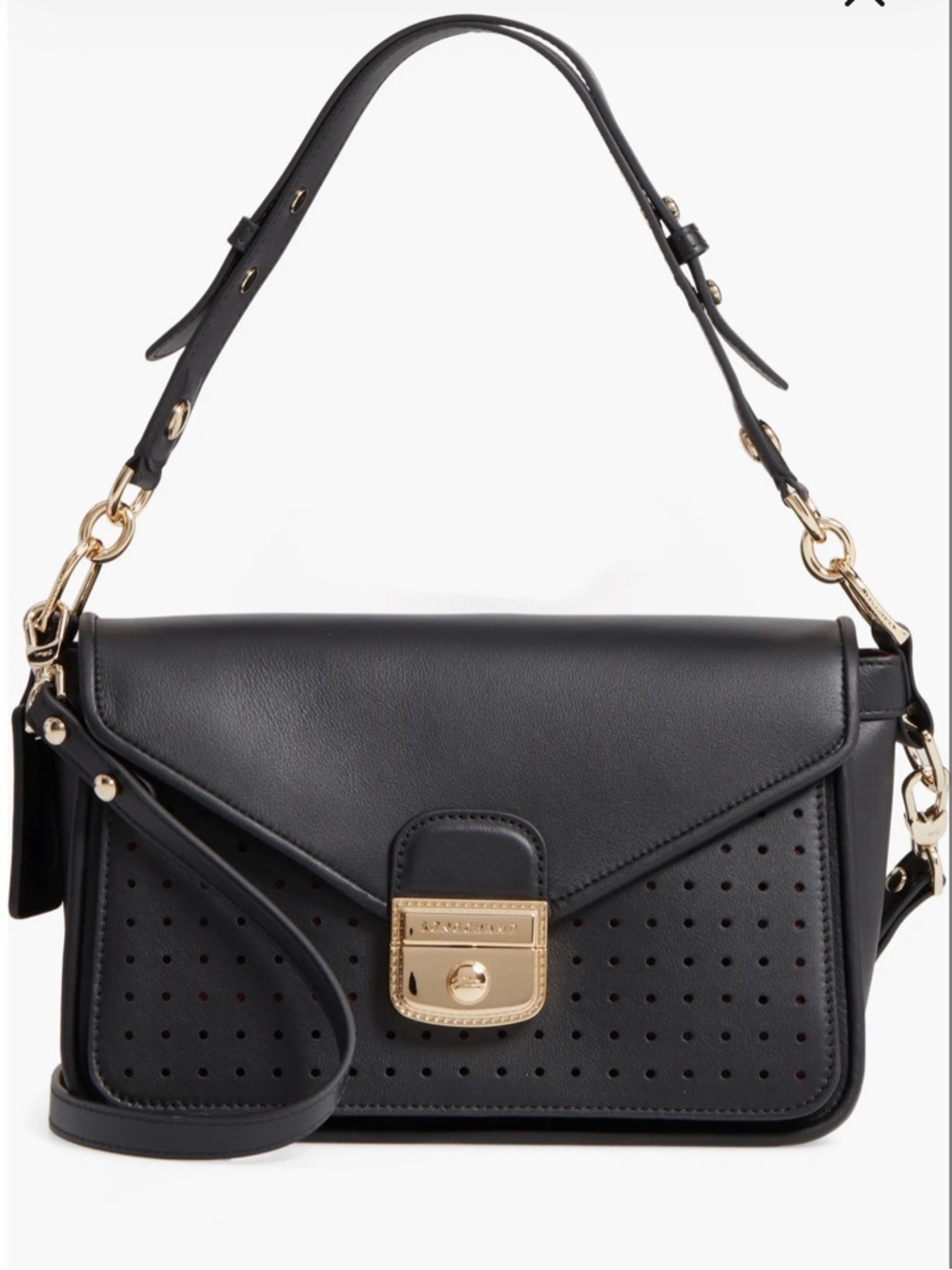 Longchamp Mademoiselle Calfskin Leather Crossbody Bag - Picture 2 of 13